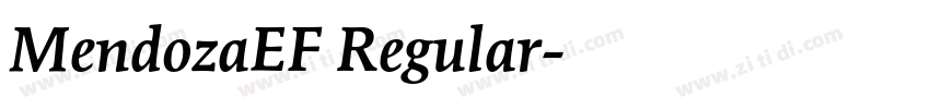 MendozaEF Regular字体转换